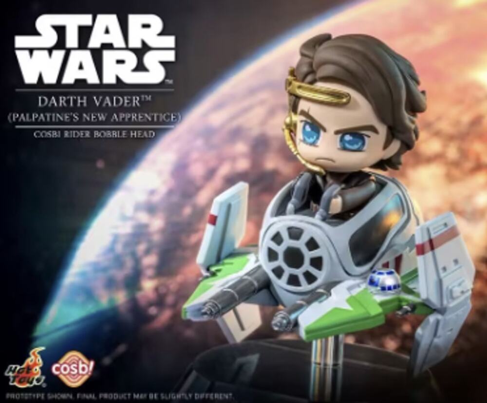 Star Wars x Disney x Cosbi Rider Bobble Head Figurine, Darth Vader - New